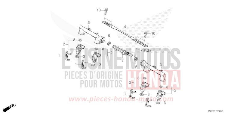 INJECTEUR DE CARBURANT de CBR1000RR "Fireblade" GRAND PRIX RED (R380) de 2024
